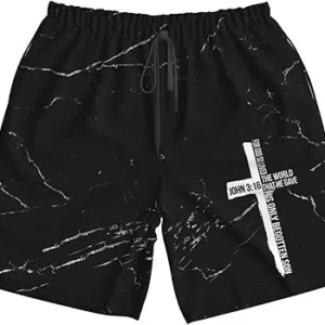 John 3:16 for God So Loved The World Cross Christian Shorts