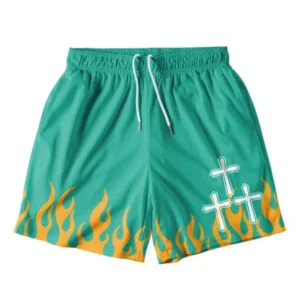 Christian Logo Green Shorts
