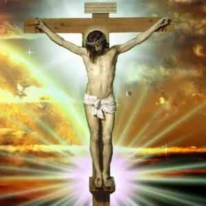 Go Green Tale Christian Religious Poster | Lord Jesus Christ Hanging On Cross Poster For Wall Decoration | Christian Hoodie